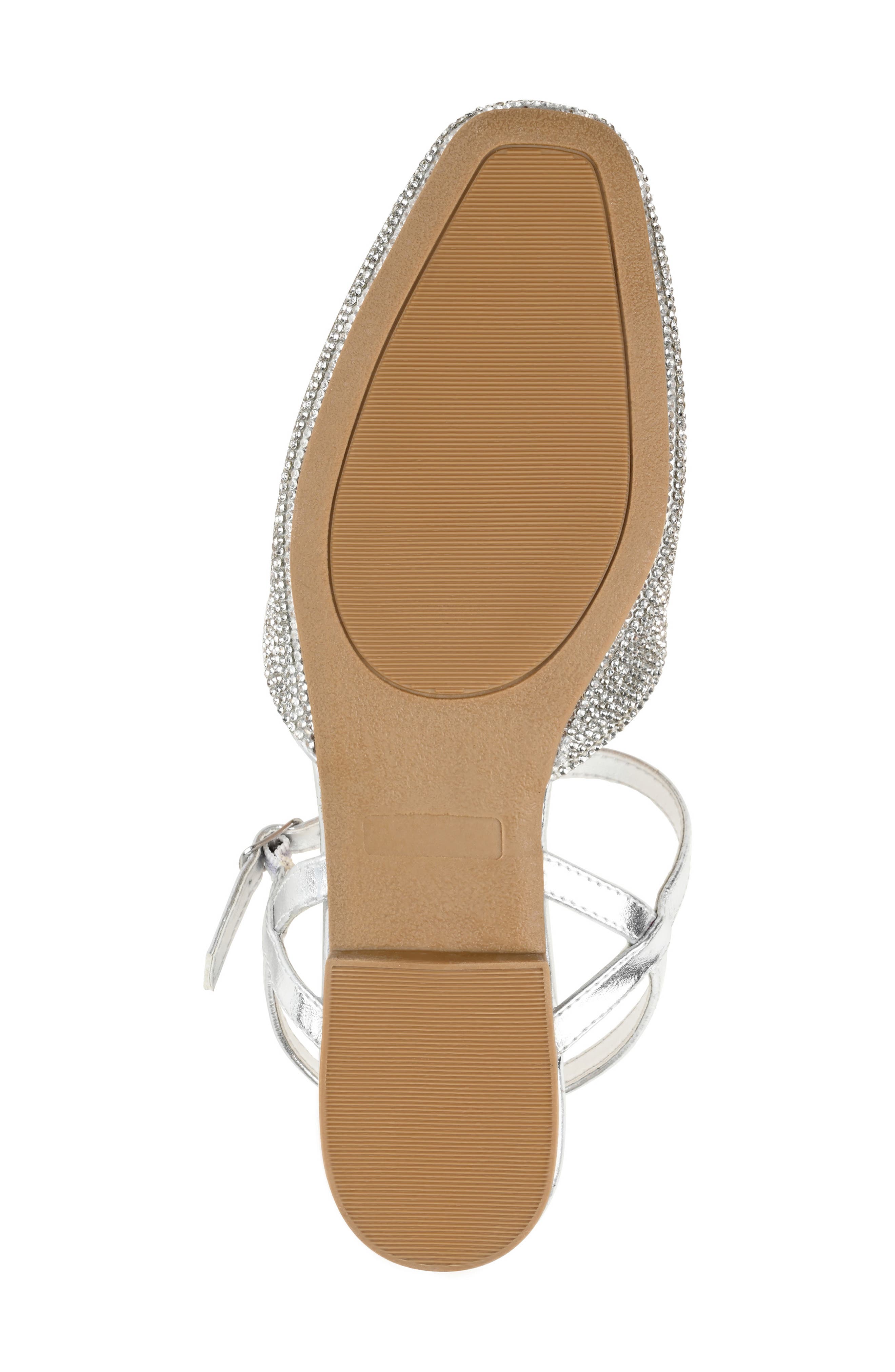 Nysha Rhinestone Embellished Flat, Alternate, color, SILVER