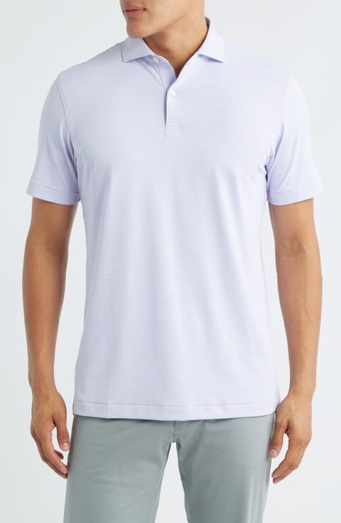 Channel Stripe Performance Jersey Polo