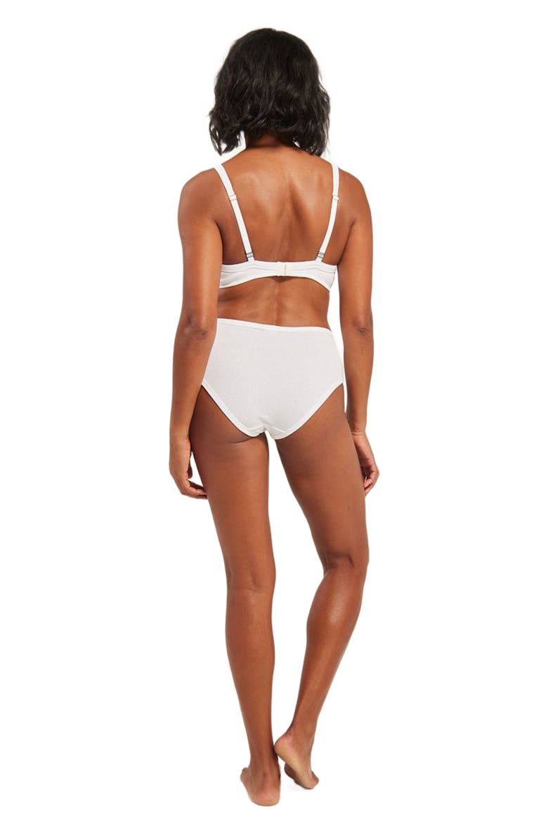 Nudea The Organic Cotton Midi Brief 3 Pack, Alternate, color, Cotton White