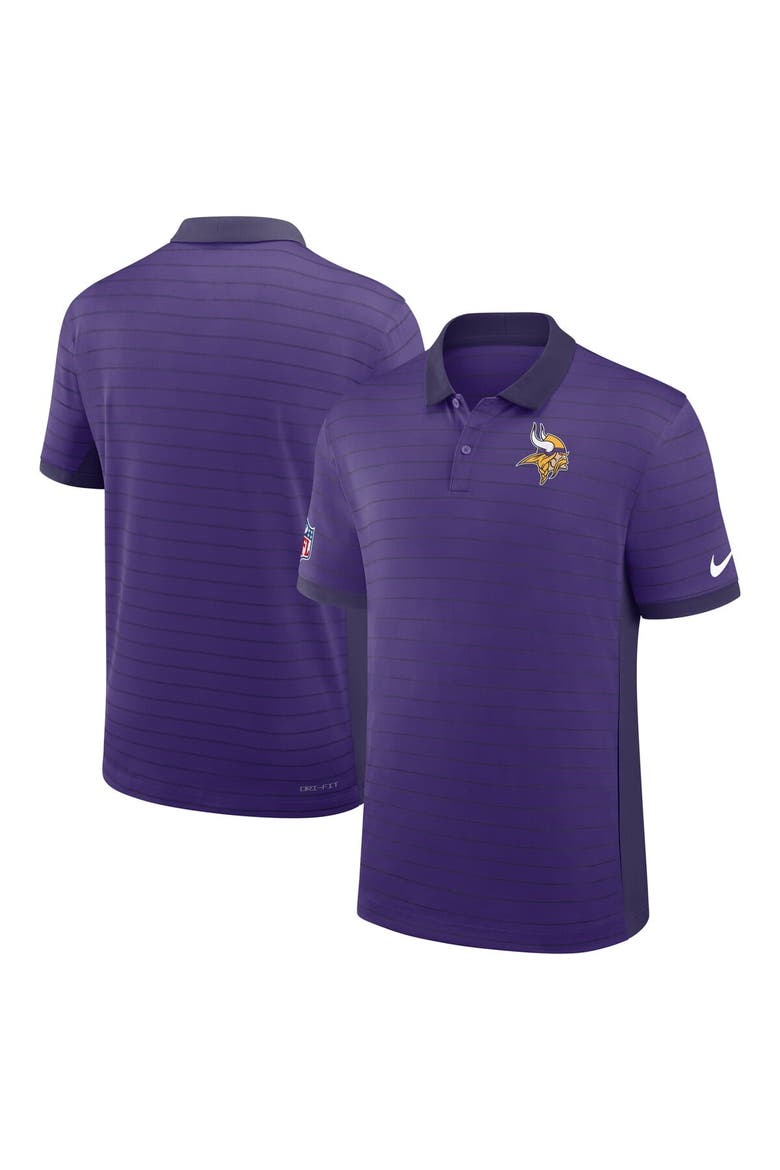 Men's Nike Purple Minnesota Vikings Sideline Victory Stripe Performance Polo, Main, color, Purple