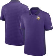 Nike Men's Nike Purple Minnesota Vikings Sideline Victory Stripe Performance Polo