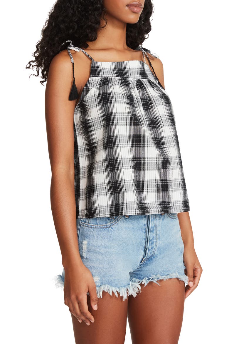 The Plaid Out Tank, Alternate, color, BLACK