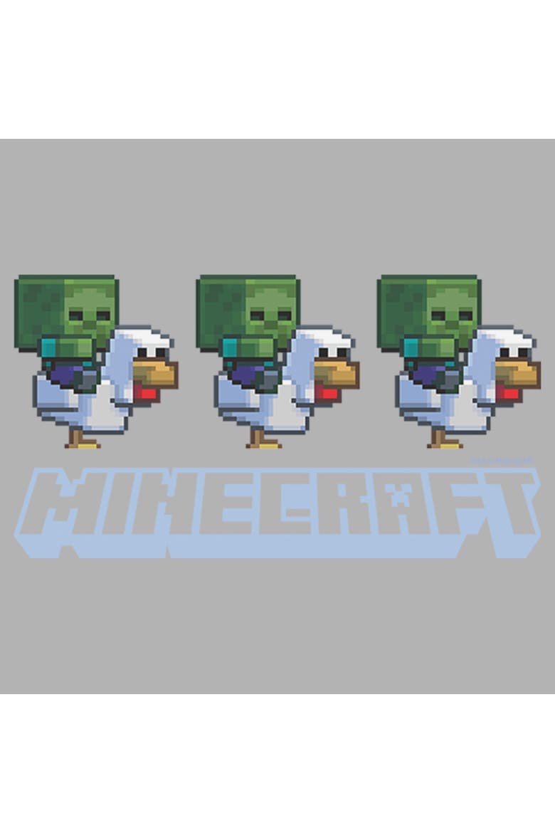 Boy's Minecraft Baby Zombies Chicken Jockey  Graphic T-Shirt, Alternate, color, Sport Grey