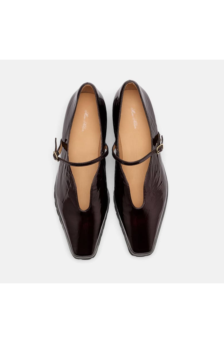 MARC NOLAN Roxie Leather Lug Mary Janes, Alternate, color, Wine