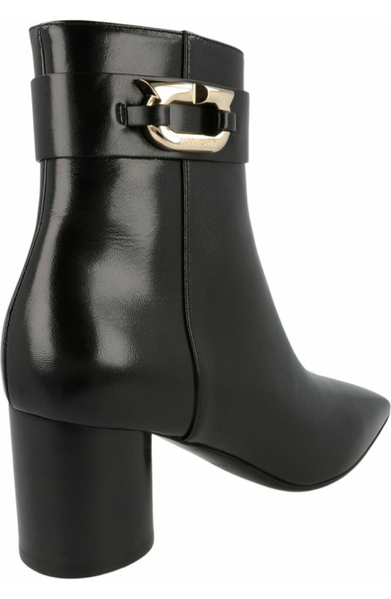 FERRAGAMO Placida Leather Bootie, Alternate, color, Black