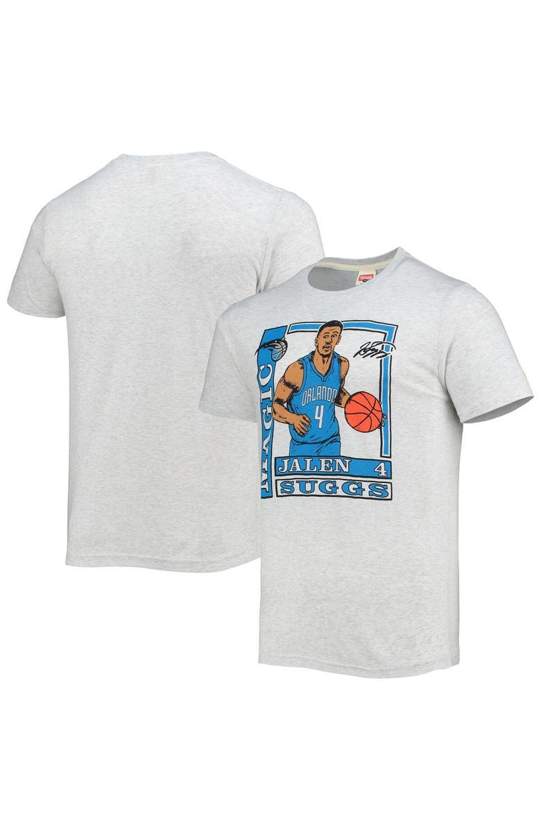 Homage Men's Homage Jalen Suggs Heathered Gray Orlando Magic Rookie Player Pack Tri-Blend T-Shirt, Main, color, 