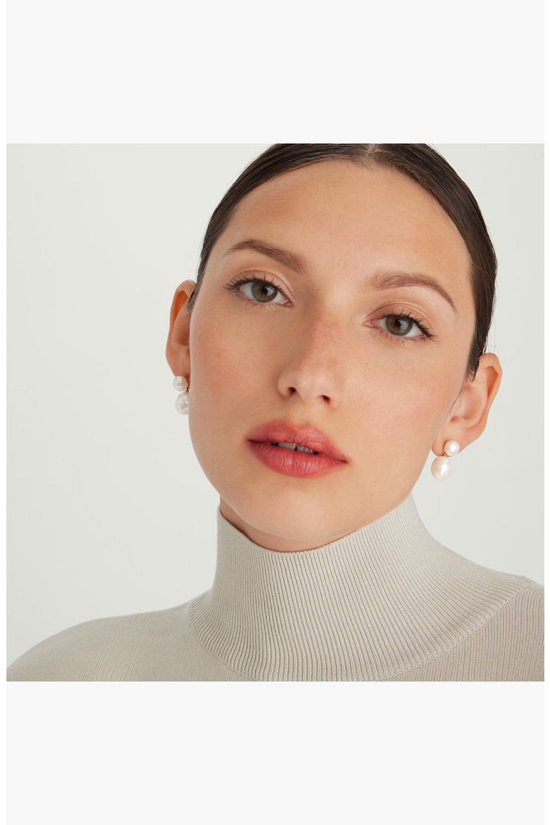 Bold Pearl Drop Earrings, Alternate, color, Gold / Pearl