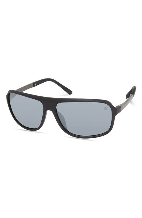 63mm Aviator Polarized Sunglasses