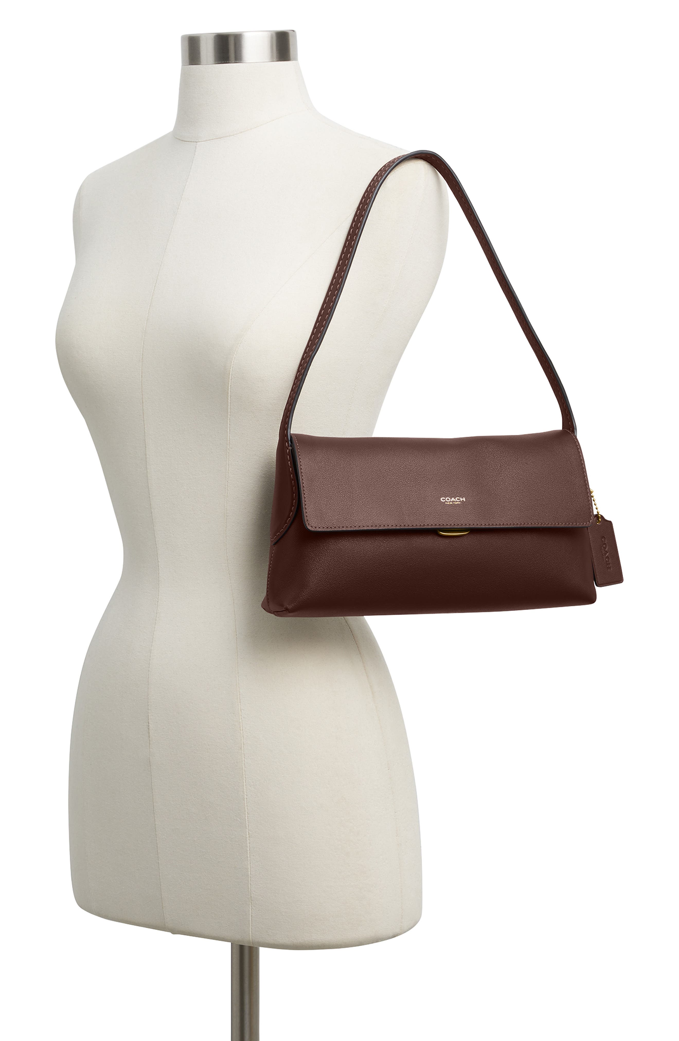Chelsea 26 Leather Shoulder Bag, Alternate, color, B4/MAPLE