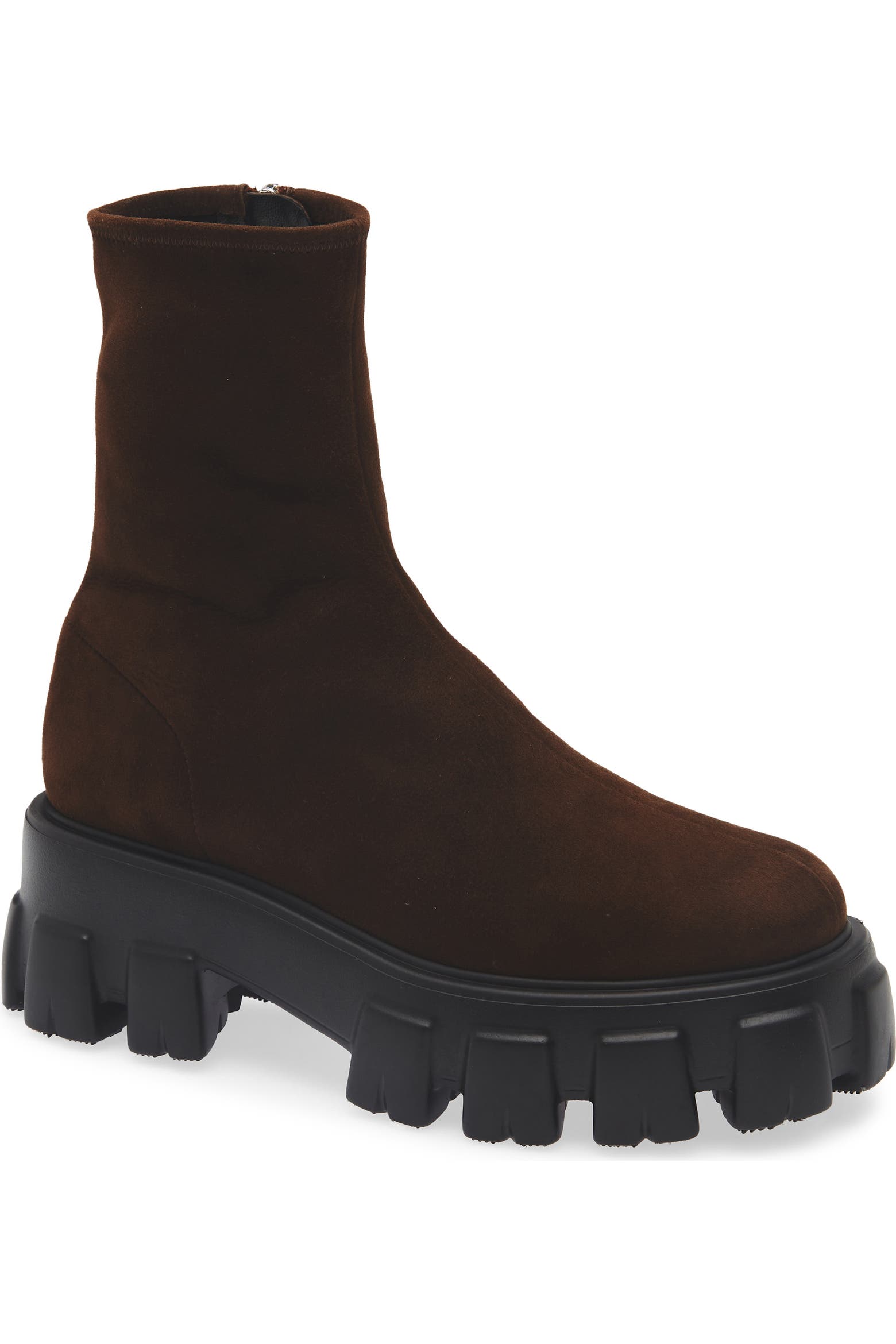 Monolith Code Editor Prada Monolith Lug Sole Bootie (Women) | Nordstrom