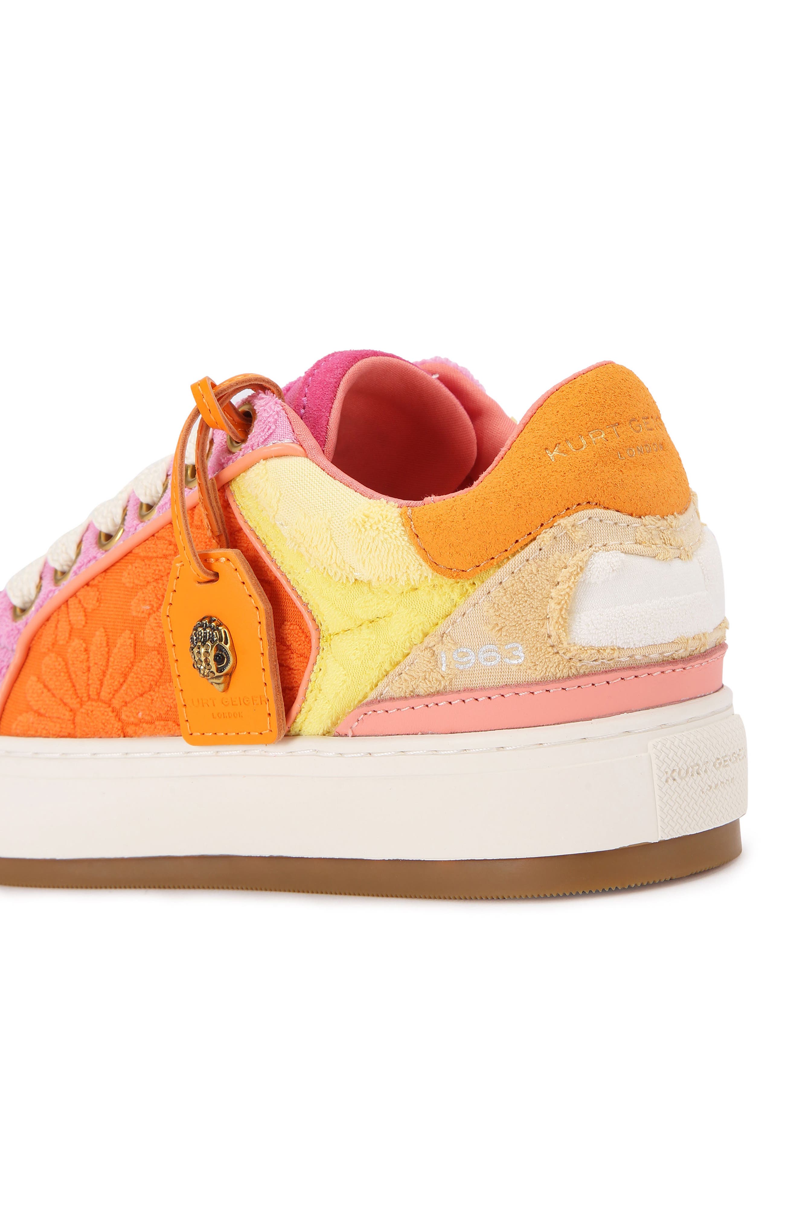 Kurt Geiger London Southbank Tag Sneaker, Alternate, color, Pink Multi