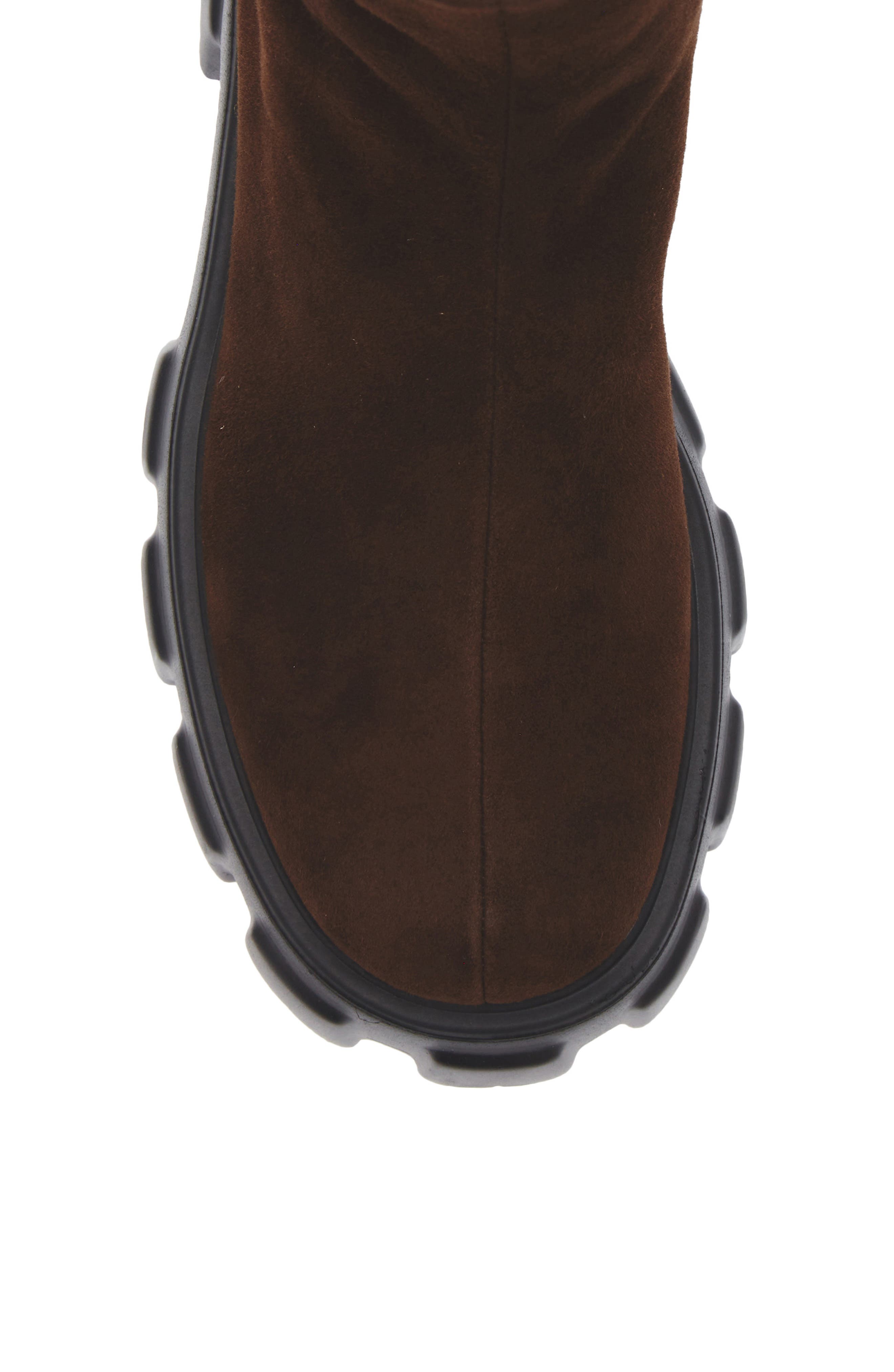 Prada Monolith Lug Sole Bootie, Alternate, color, Moro