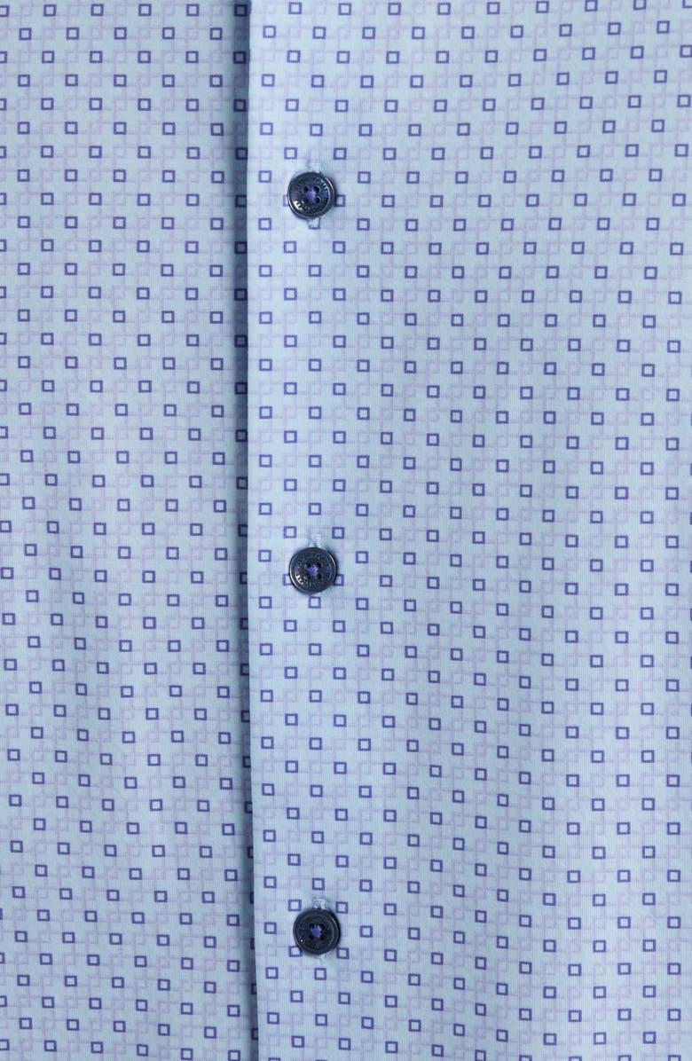 Bugatchi James OoohCotton<sup>®</sup> Geo Print Button-Up Shirt, Alternate, color, Orchid