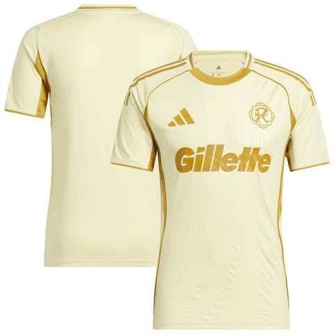 Men's adidas Tan New England Revolution 2025 One Planet Pre-Match Top