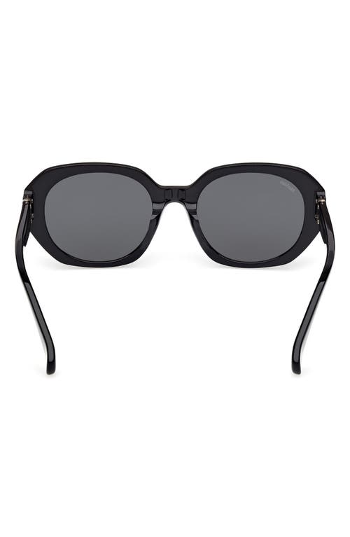 Max Mara 54mm Round Sunglasses In Black