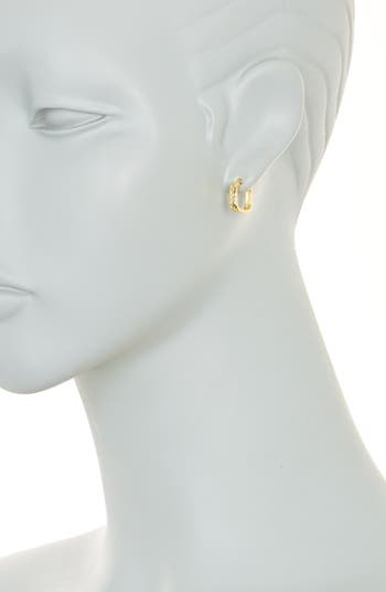 18K Gold Plated Sterling Silver Square Hoop Earrings