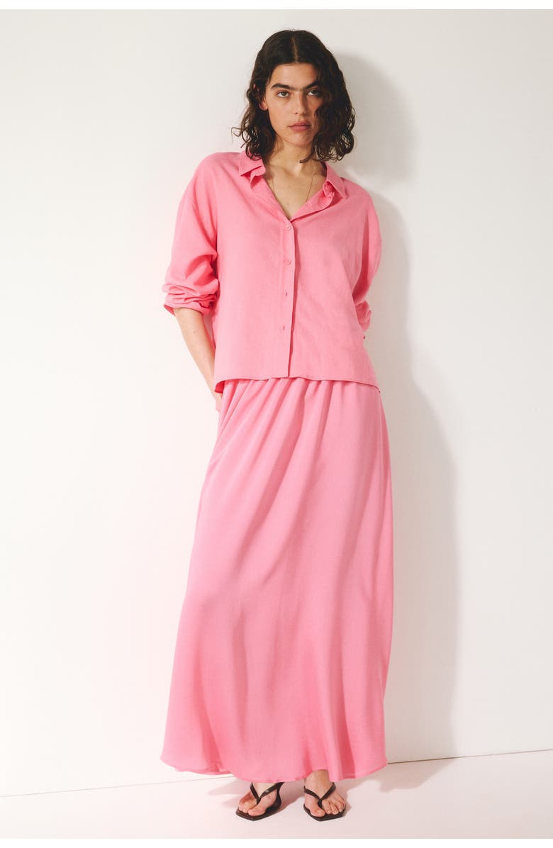 H&M Loose-fit skirt, Main, color, Bright Pink