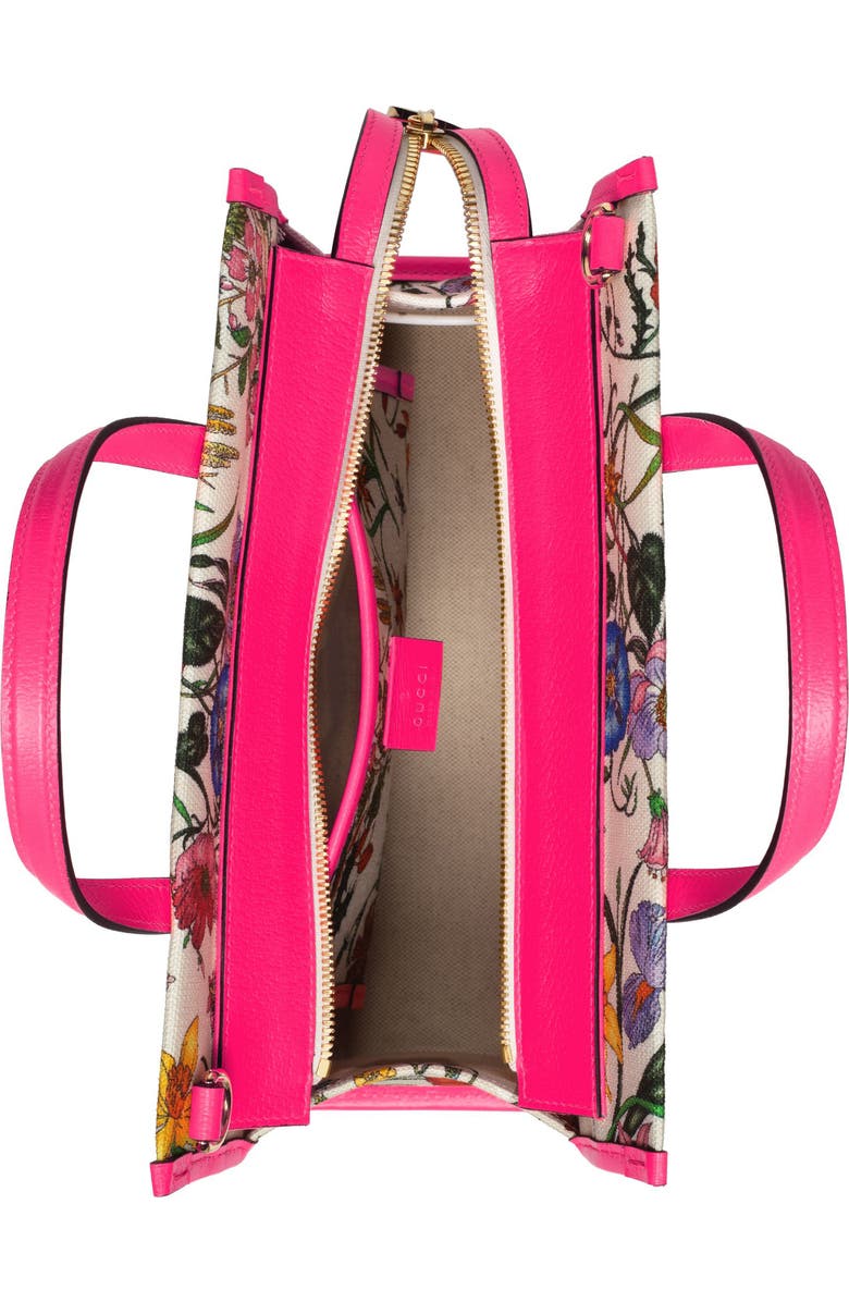 Gucci Small Flora Canvas Tote, Alternate, color,