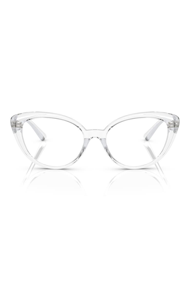 53mm Cat Eye Optical Glasses, Main, color, CRYSTAL