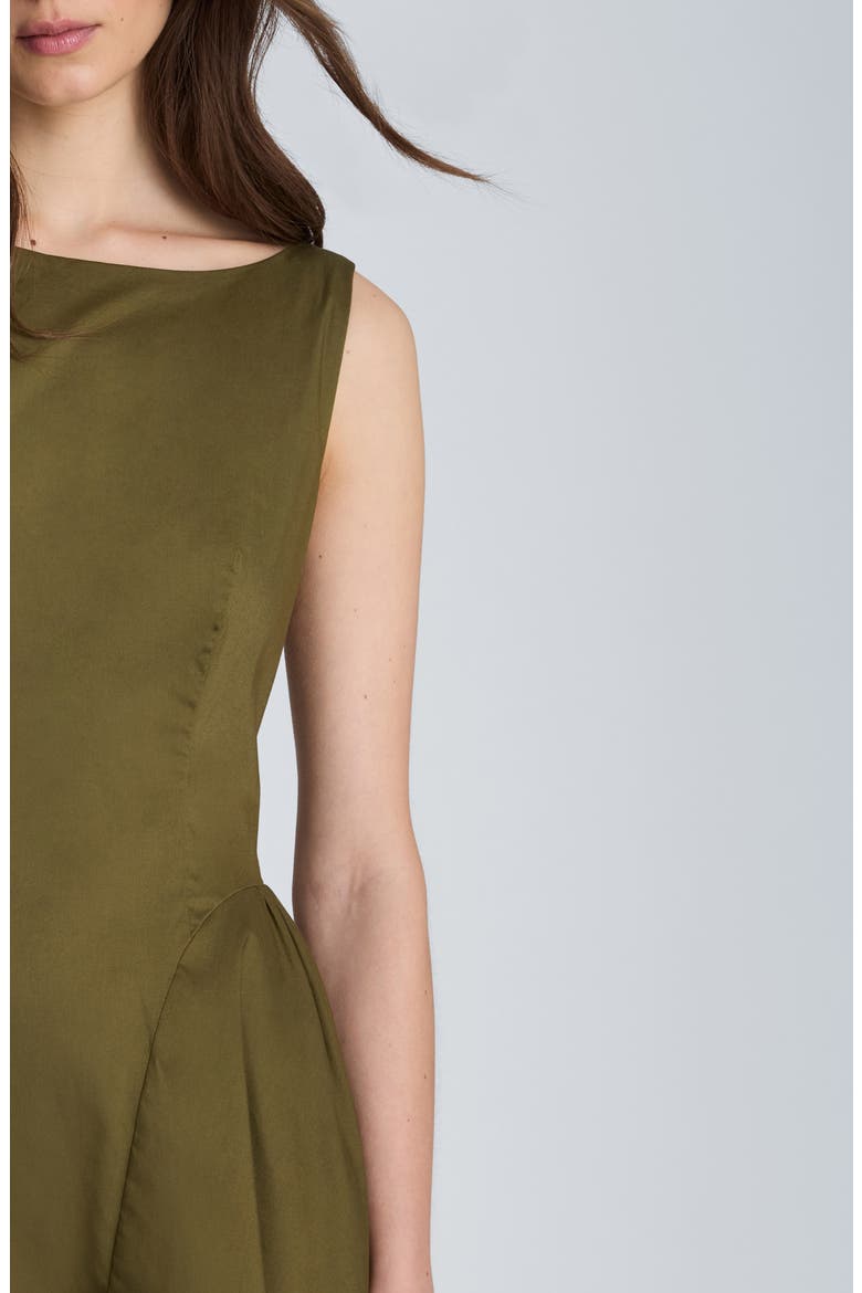 Sleeveless Fit & Flare Minidress, Alternate, color, BREEN