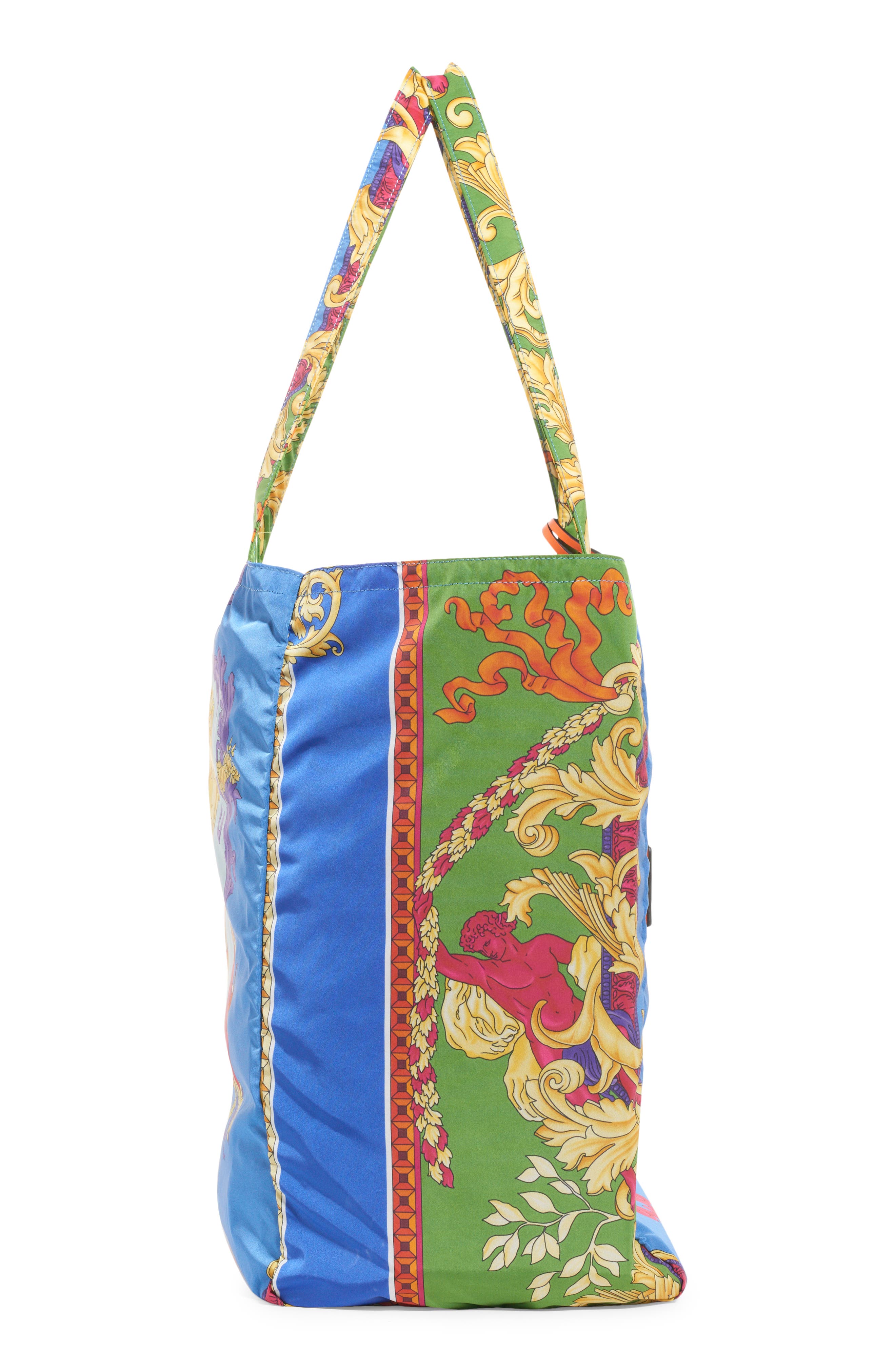 Versace Barocco Renaissance Nylon Tote, Alternate, color, 