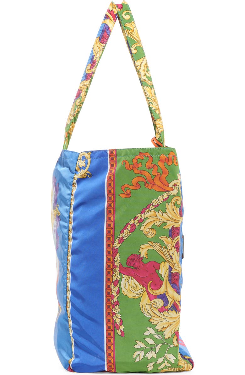 Versace Barocco Renaissance Nylon Tote, Alternate, color,