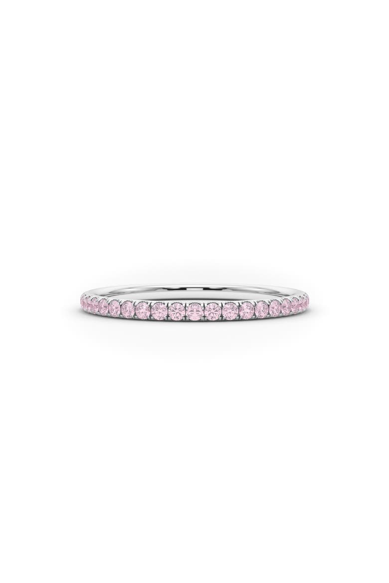 Petite Fancy Pink Lab Created Diamond Eternity Ring, Alternate, color, 18K WHITE GOLD