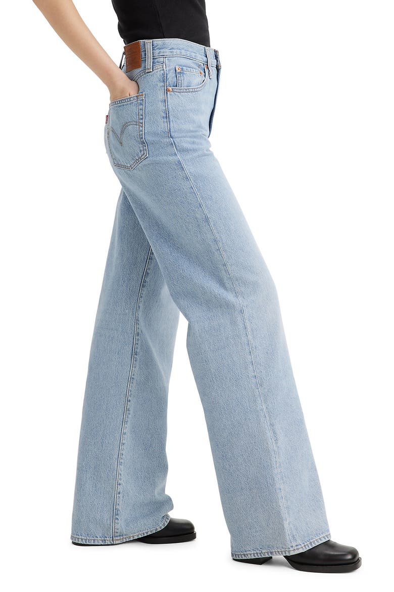 Ribcage High Waist Wide Leg Jeans, Alternate, color, FAR AND WIDE