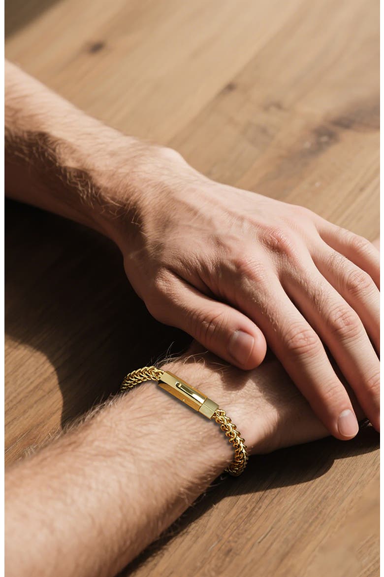 Franco Chain Bracelet, Alternate, color, GOLD