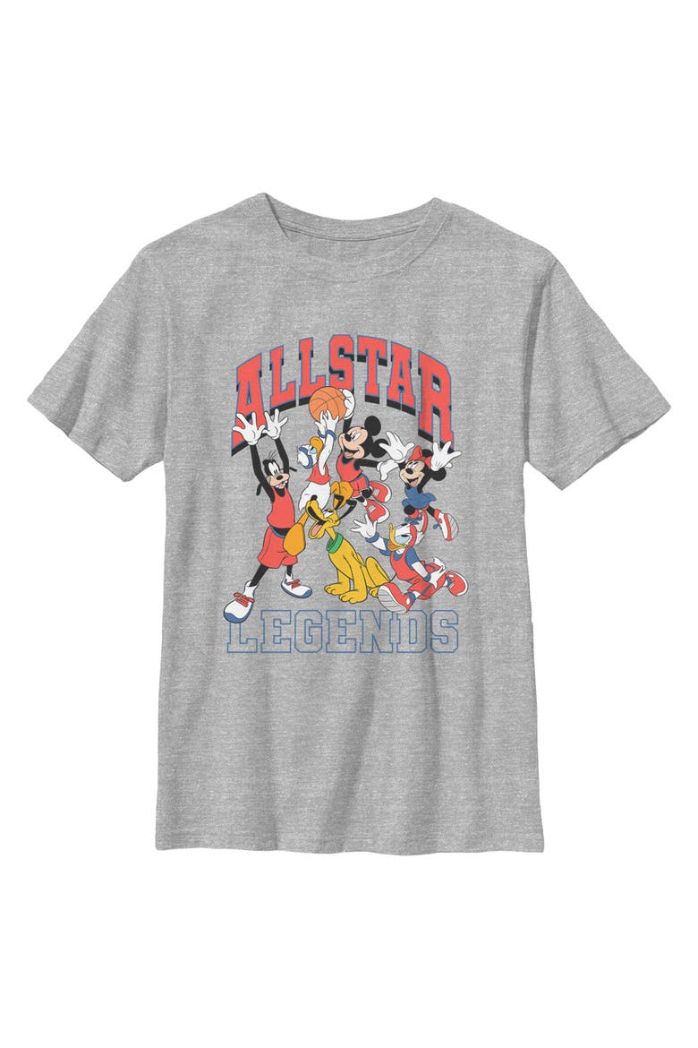 Boy's Mickey & Friends All Star Legends  Graphic T-Shirt, Main, color, Sport Grey