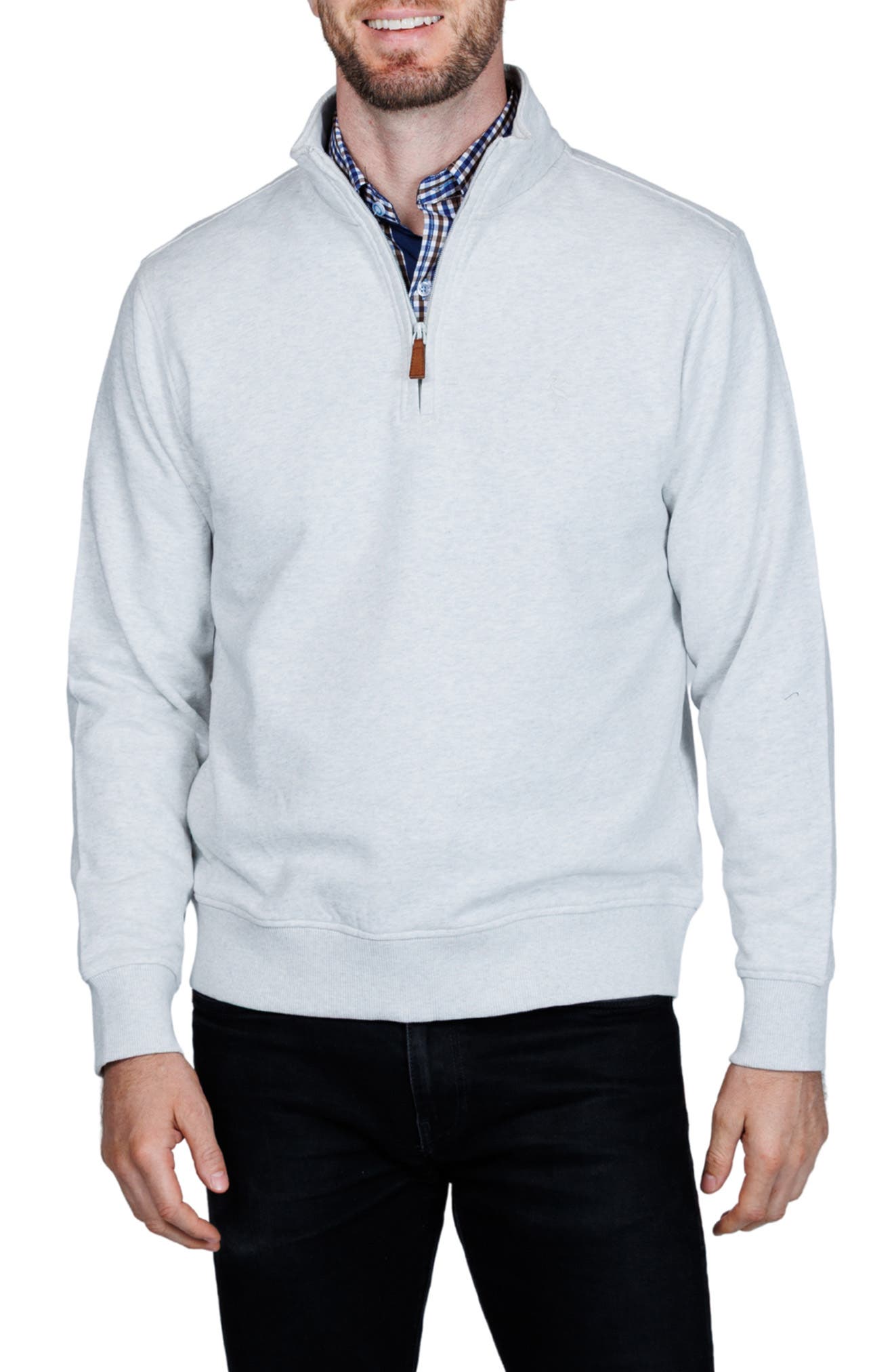 TailorByrd Cotton French Terry Quarter Zip Pullover