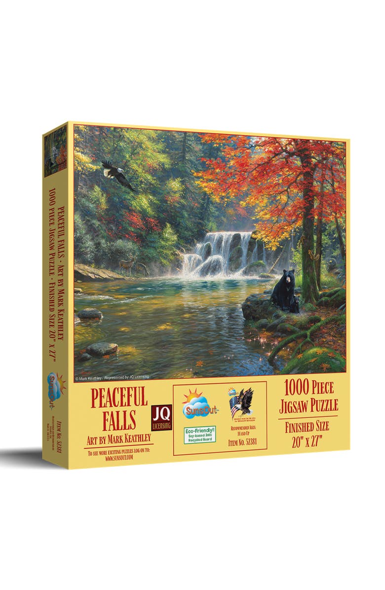 Sunsout Peaceful Falls 1000 piece Jigsaw Puzzle for Adults, Main, color, Multicolor