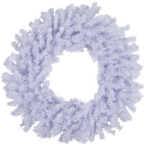 Crystal Spruce Artificial Christmas Wreath - 36" - White - Unlit