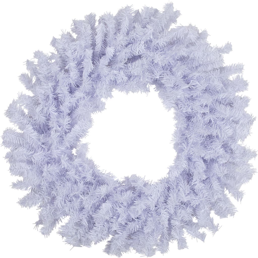 Northlight White Crystal Spruce Artificial Christmas Wreath In Purple
