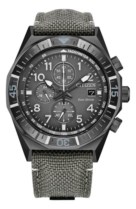 Nighthawk Chronograph Eco-Drive Bracelet Watch, 43mm