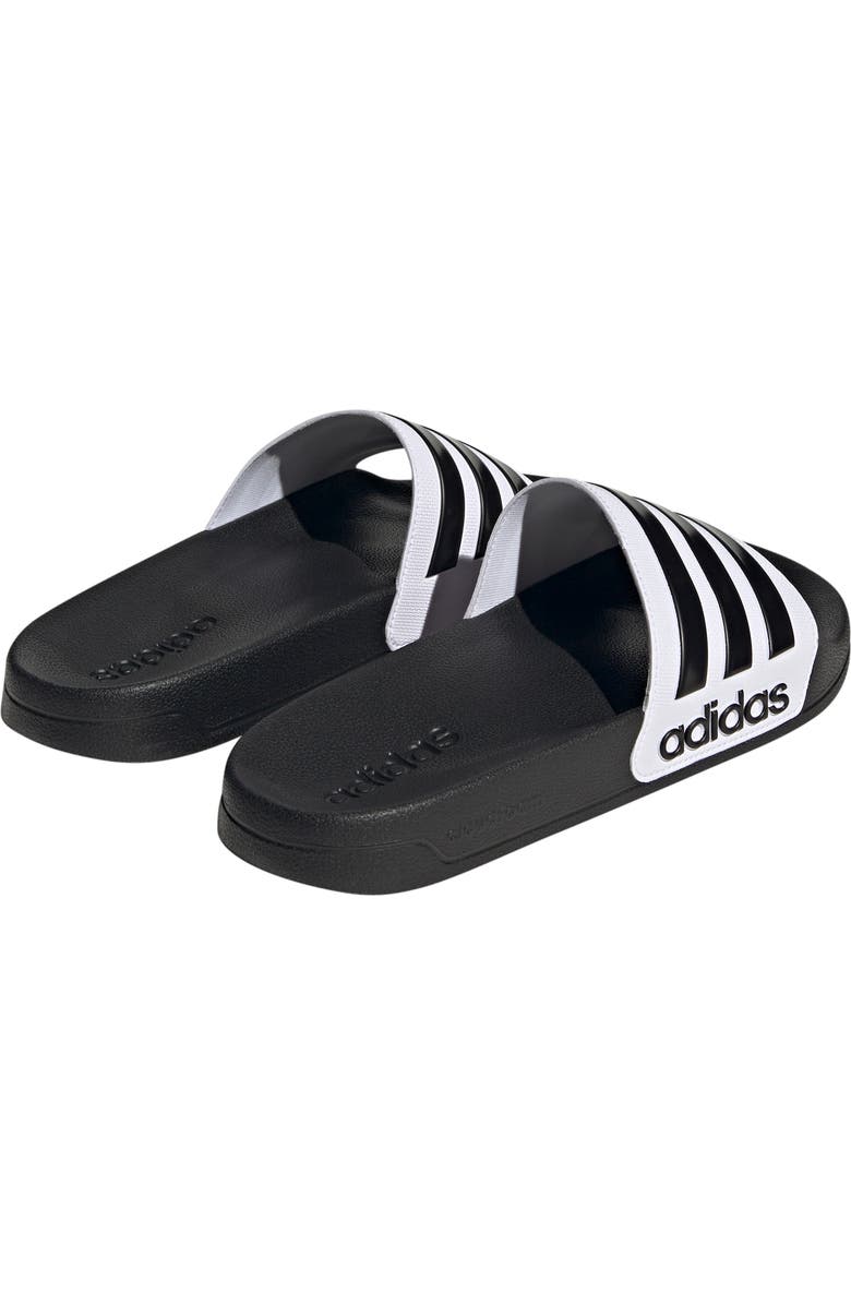 adidas Adilette Shower Slide Sandal, Alternate, color, White/ Black/ Black