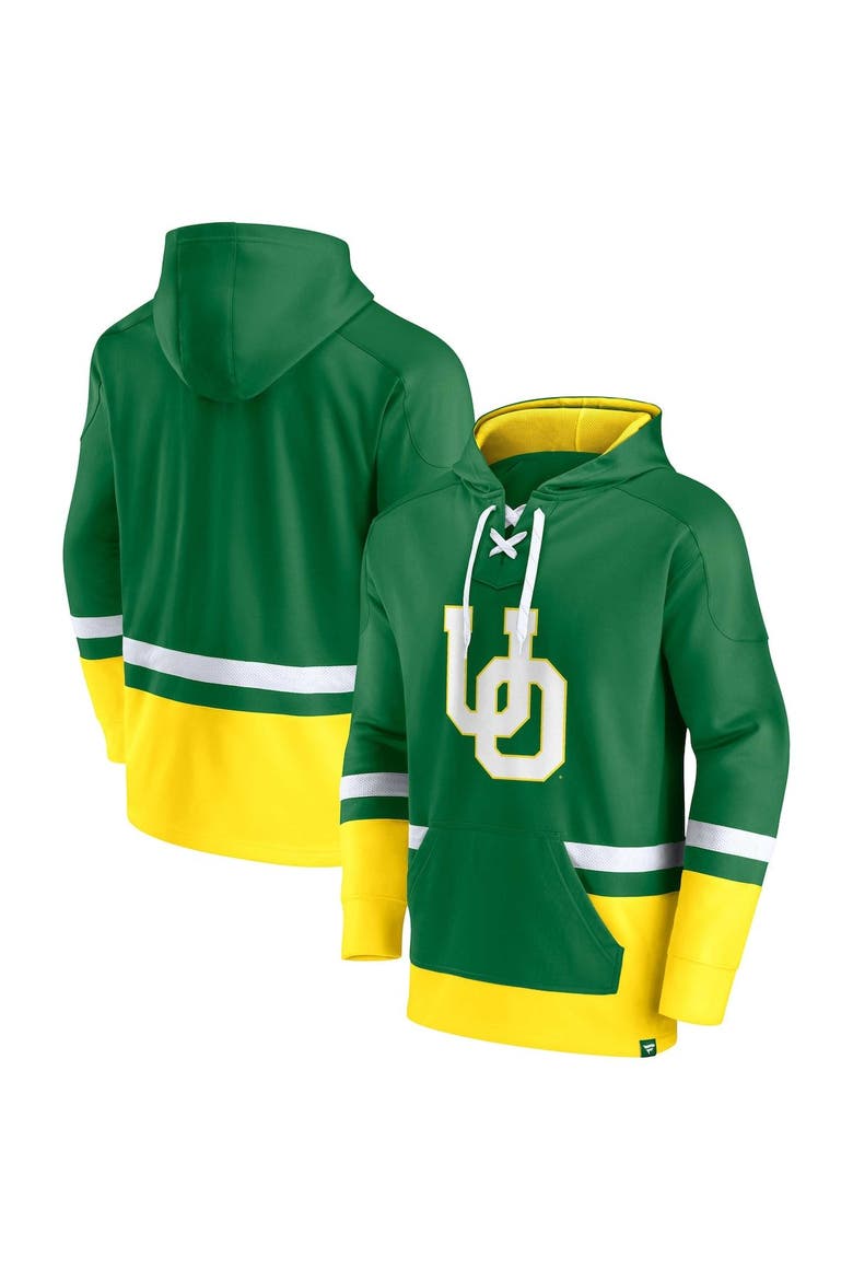 Men's Fanatics Branded Green Oregon Ducks First Battle Pullover Hoodie, Main, color, Green