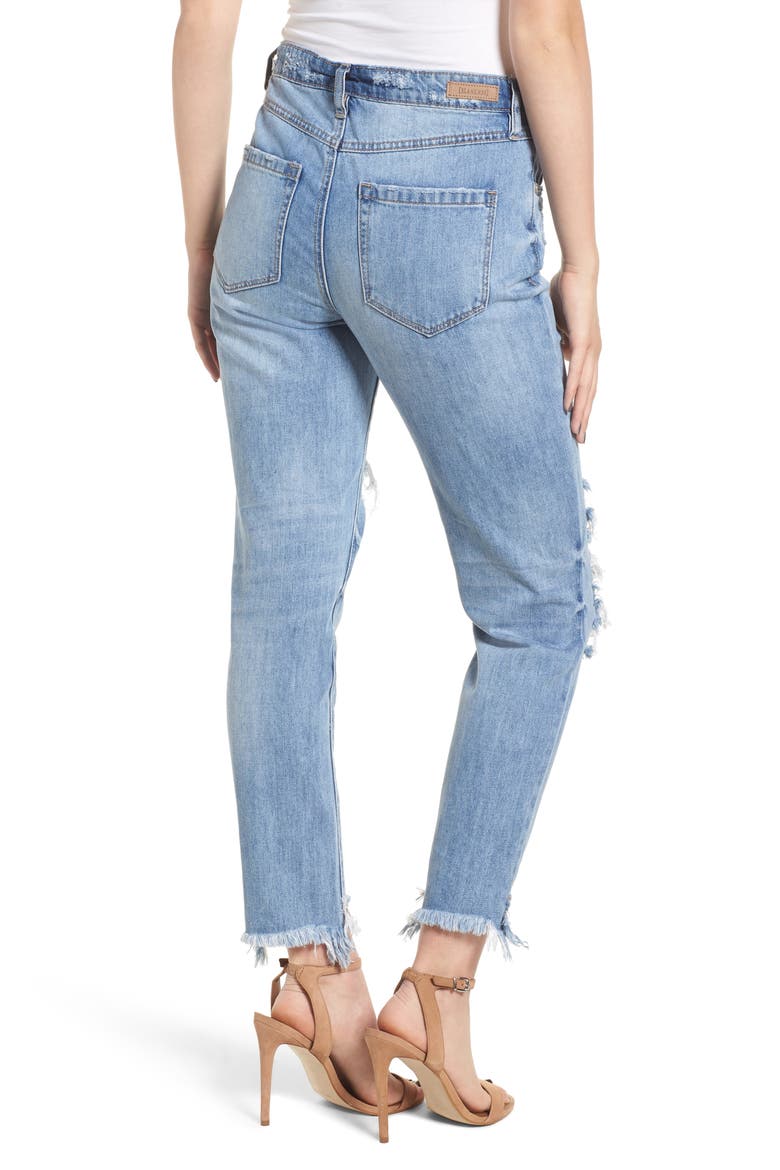 The Rivington Ripped Straight Leg Jeans, Alternate, color, JACKPOT LIGHT WASH