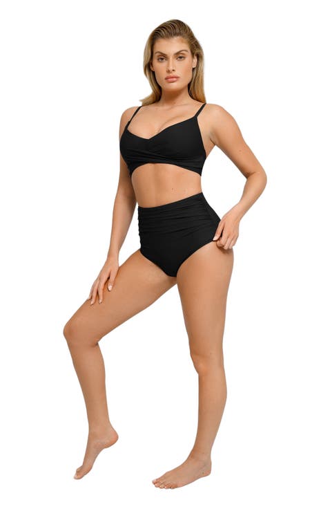 Shapewear Bust-Enhancing Draped Bikini Top