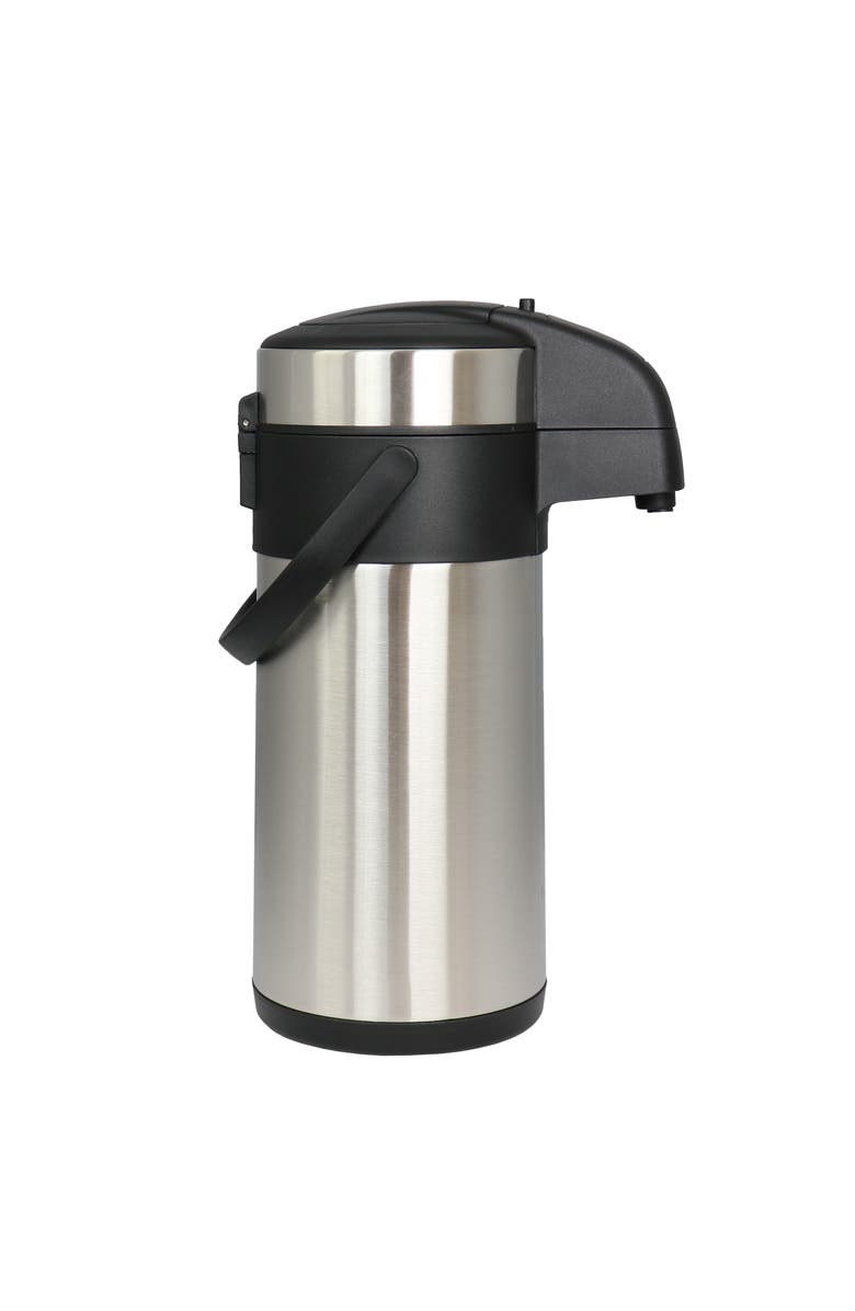 Megachef 3.17 Quart Stainless Steel Vacuum Body Pump Cap Air Pot, Alternate, color, Silver