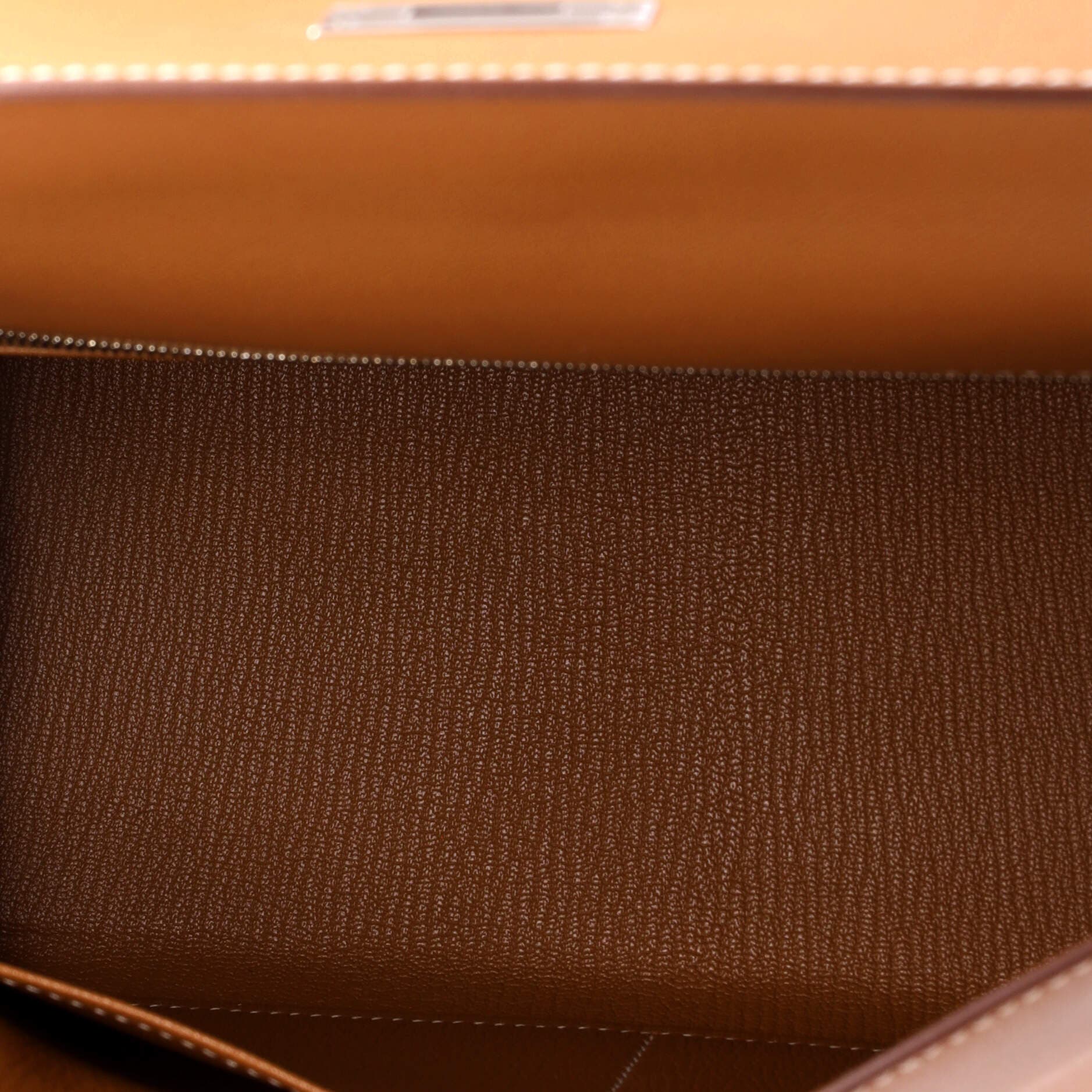 Pre-Owned Hermes Kelly Handbag Brown Madame with Palladium Hardware 28, Alternate, color, Gold