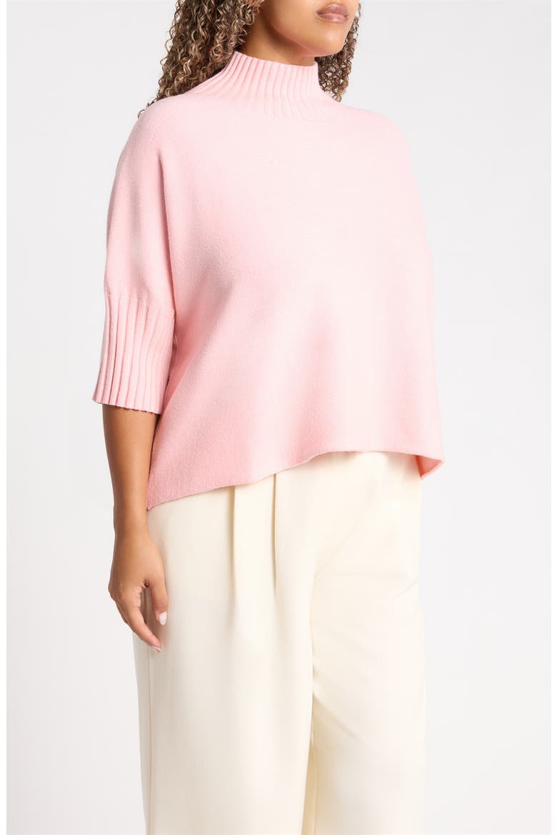 Crop Turtleneck Sweater, Alternate, color, PINK
