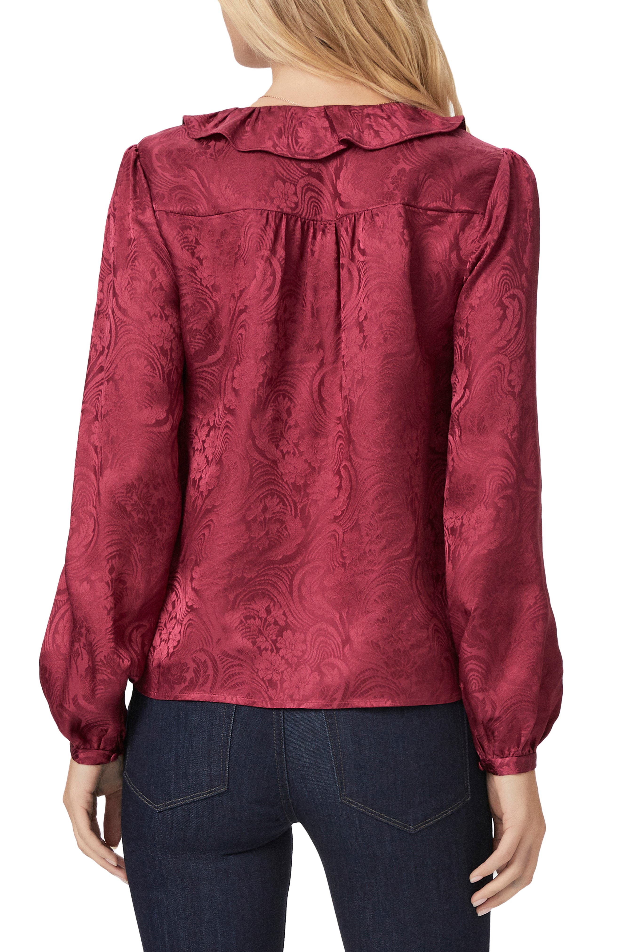 Ilara Jacquard Silk Top - image 2