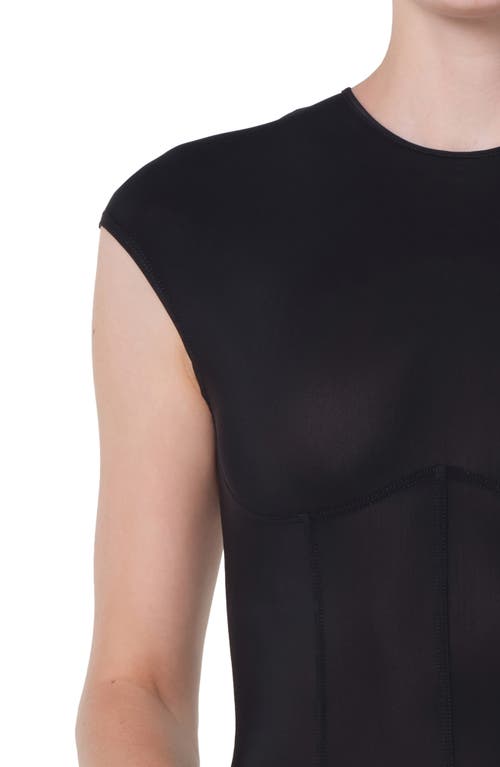 Agolde Nadia Cap Sleeve Bodysuit In Black