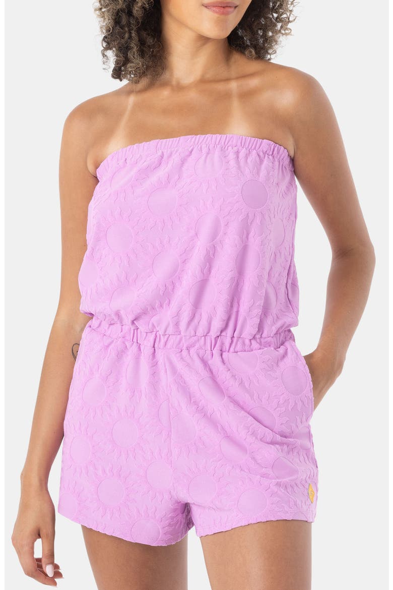 Special Feeling Strapless Cover-Up Romper, Main, color, LILAC