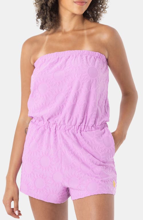 Roxy Special Feeling Strapless Cover-up Romper In Purple