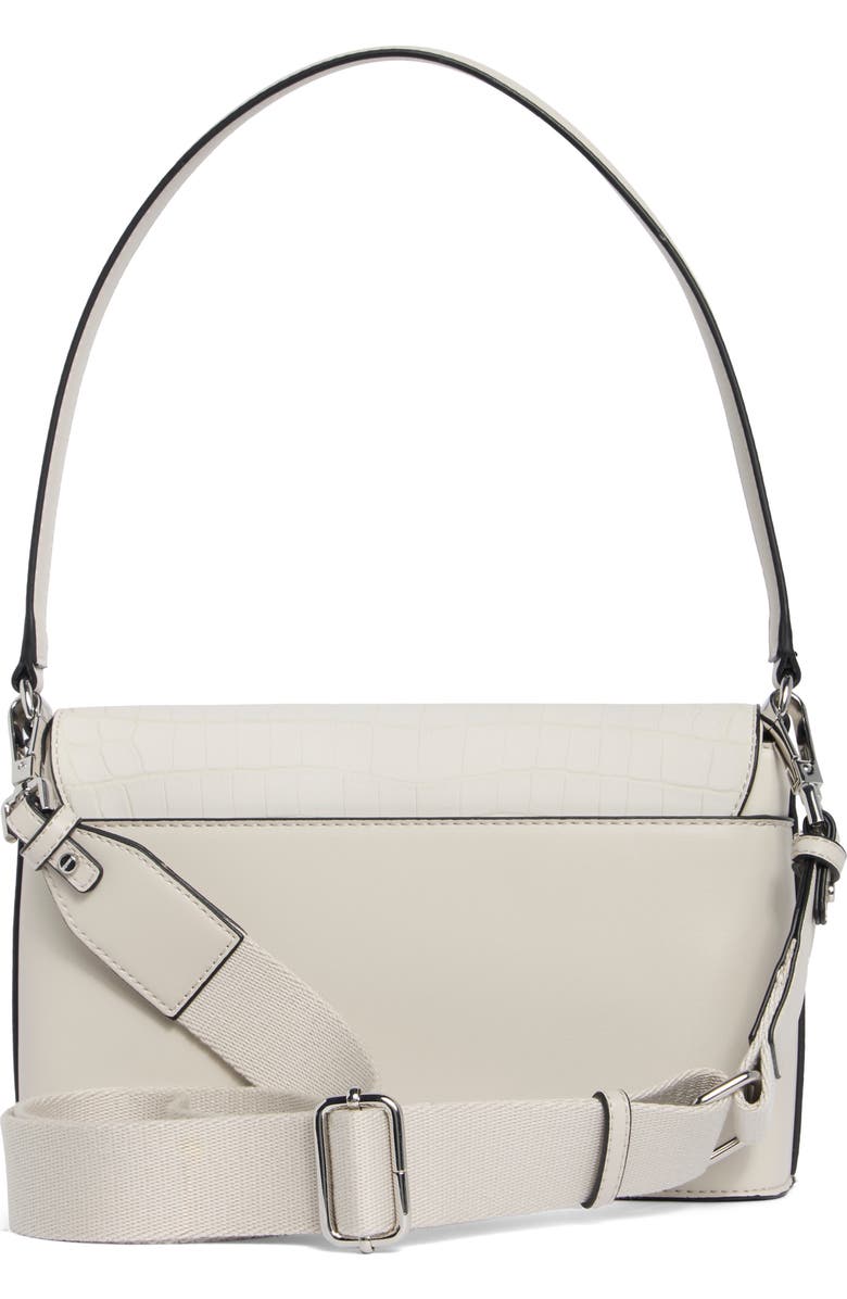 Calvin Klein Alia Croc Embossed Shoulder Bag, Alternate, color, Beach Pebble
