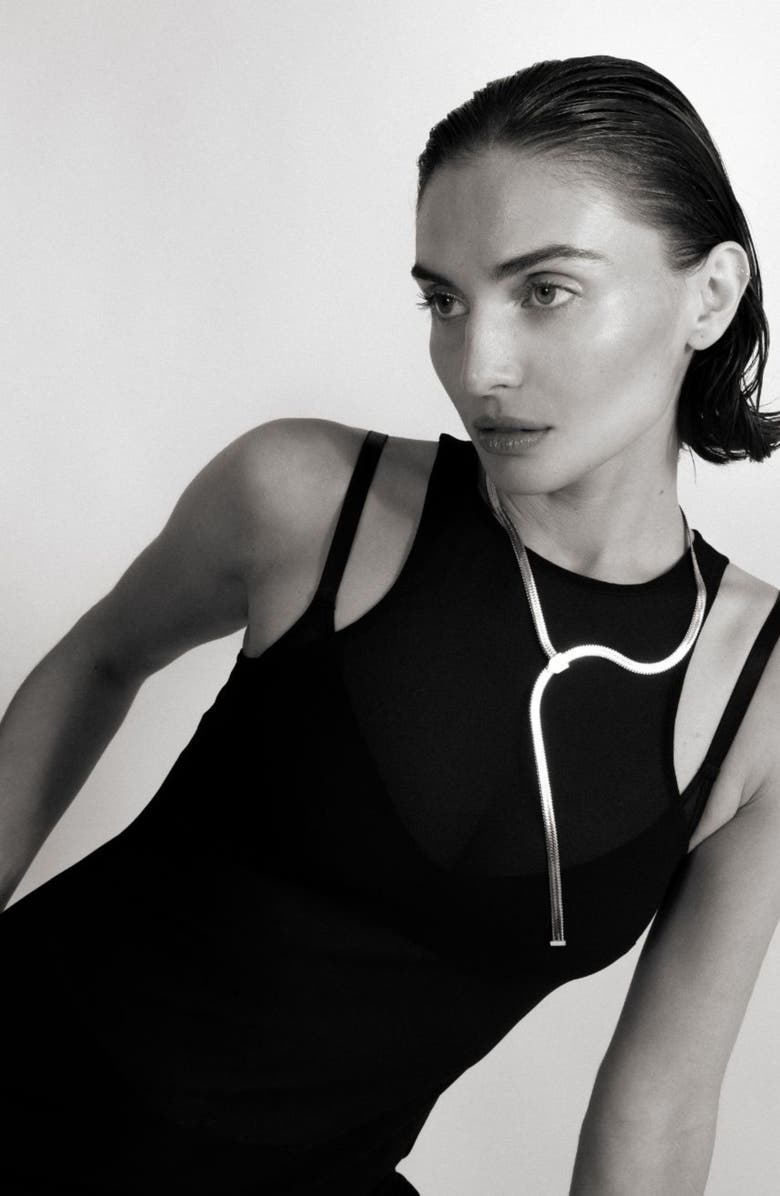 st. Moran Celine Lariat Necklace, Alternate, color, Silver