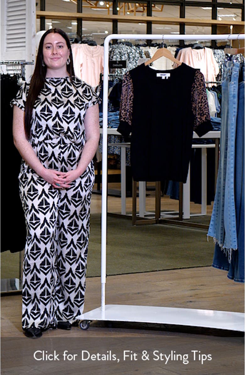 Mixed Media Puff Sleeve Sweater, sales video thumbnail