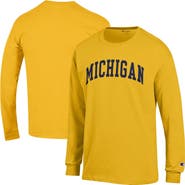 Champion Men's Champion Maize Michigan Wolverines Basic Arch Long Sleeve T-Shirt